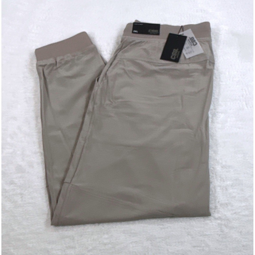 CSG Active Commuter Jogger Pants Mens 2XL Beige Performance Athletic NWT